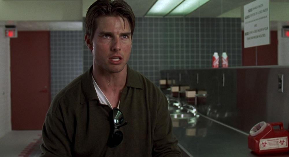 تام کروز در نمایی از «جری مگوایر» (Jerry Maguire)